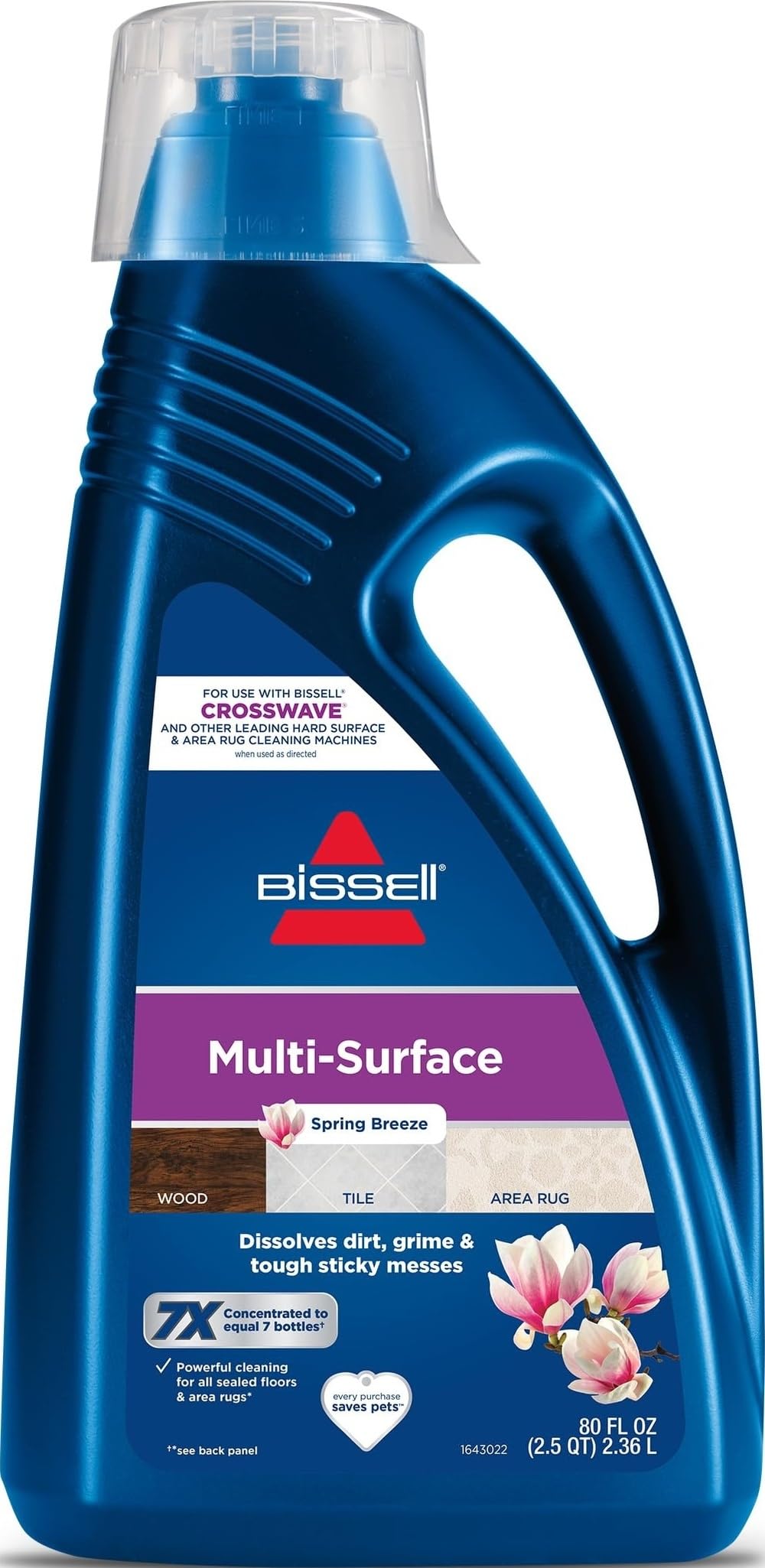 Bissell front packaging 80oz showing bottle and brand benefits