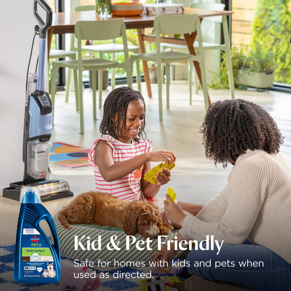 Bissell 80 oz bottle next to common household item showing size and value per bottle