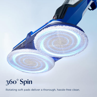 Bissell SpinWave detalle de almohadillas scrubby y soft-touch para suciedad y mantenimiento