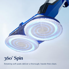 Bissell SpinWave detalle de almohadillas scrubby y soft-touch para suciedad y mantenimiento