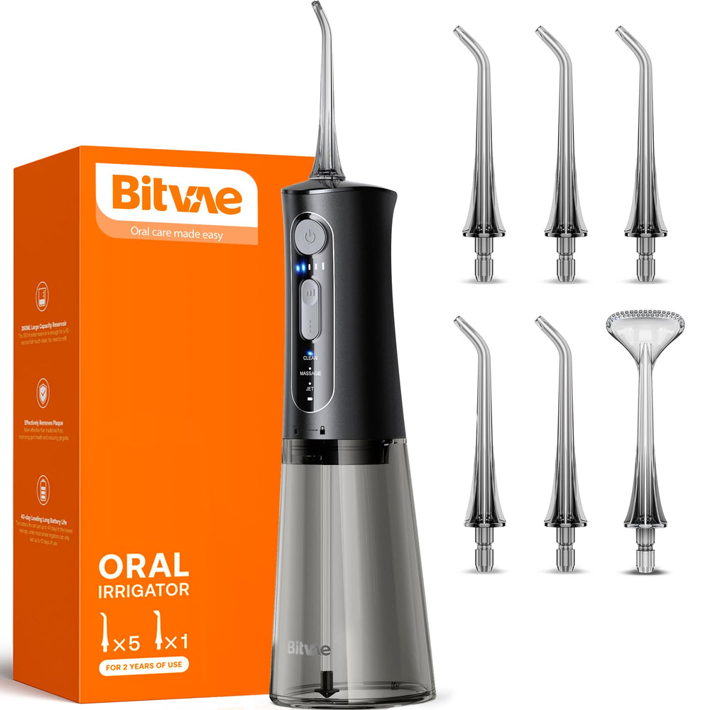 Bitvae vista frontal del irrigador portátil para limpieza eficaz