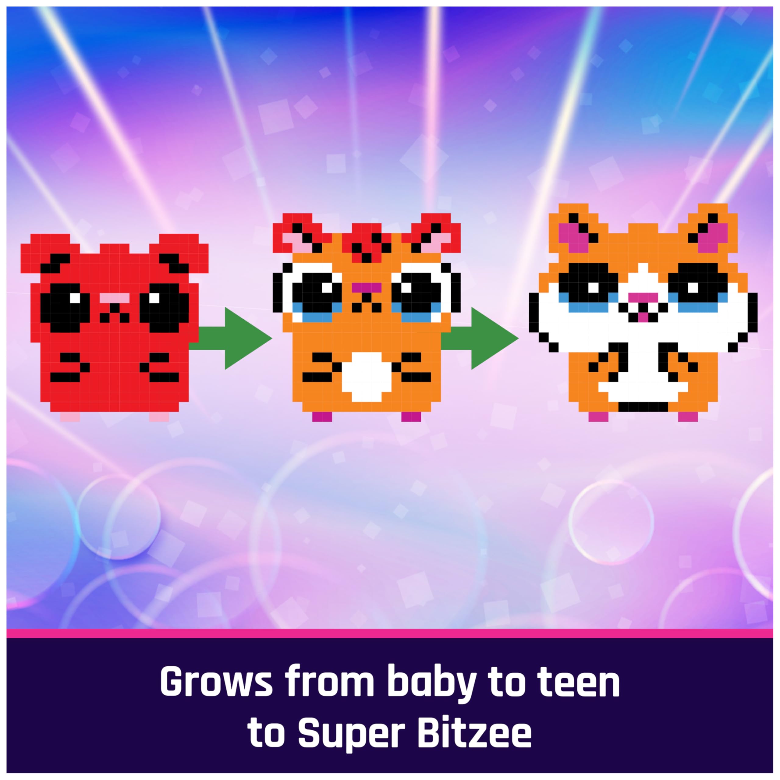 BITZEE interfaz de personalización con ropa y fondos para crear looks