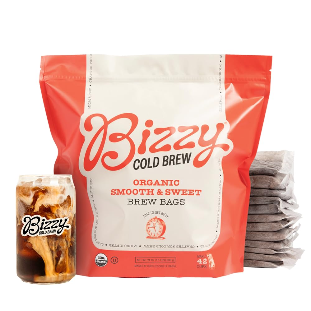 Bizzy uso en cocina con hielo y vaso, práctico para mañanas ocupadas