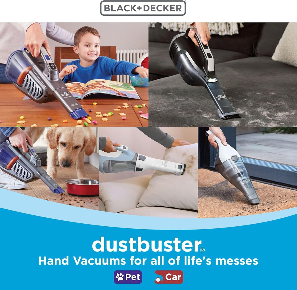 BLACK+DECKER aspirador en cocina recogiendo migas y restos