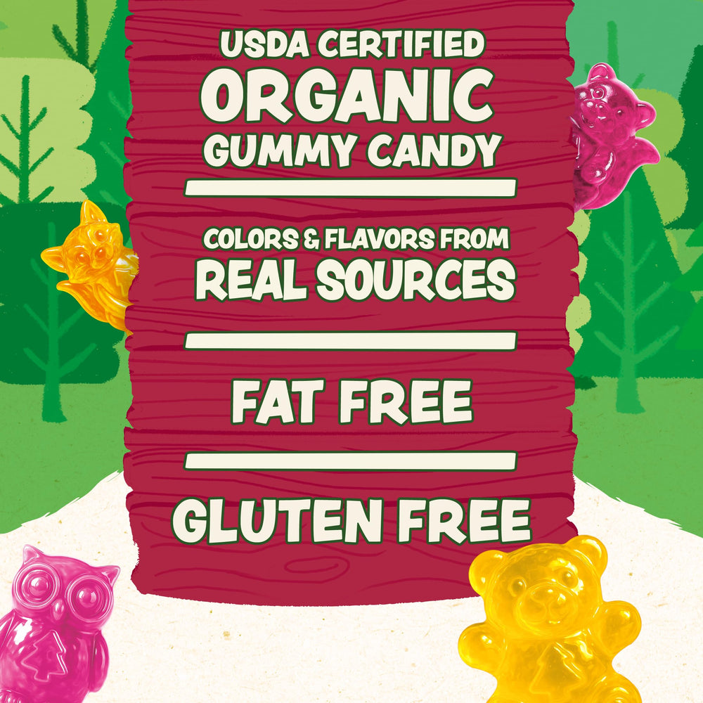 Black Forest gomitas con formas de búho, conejo y oso, diversión para niños