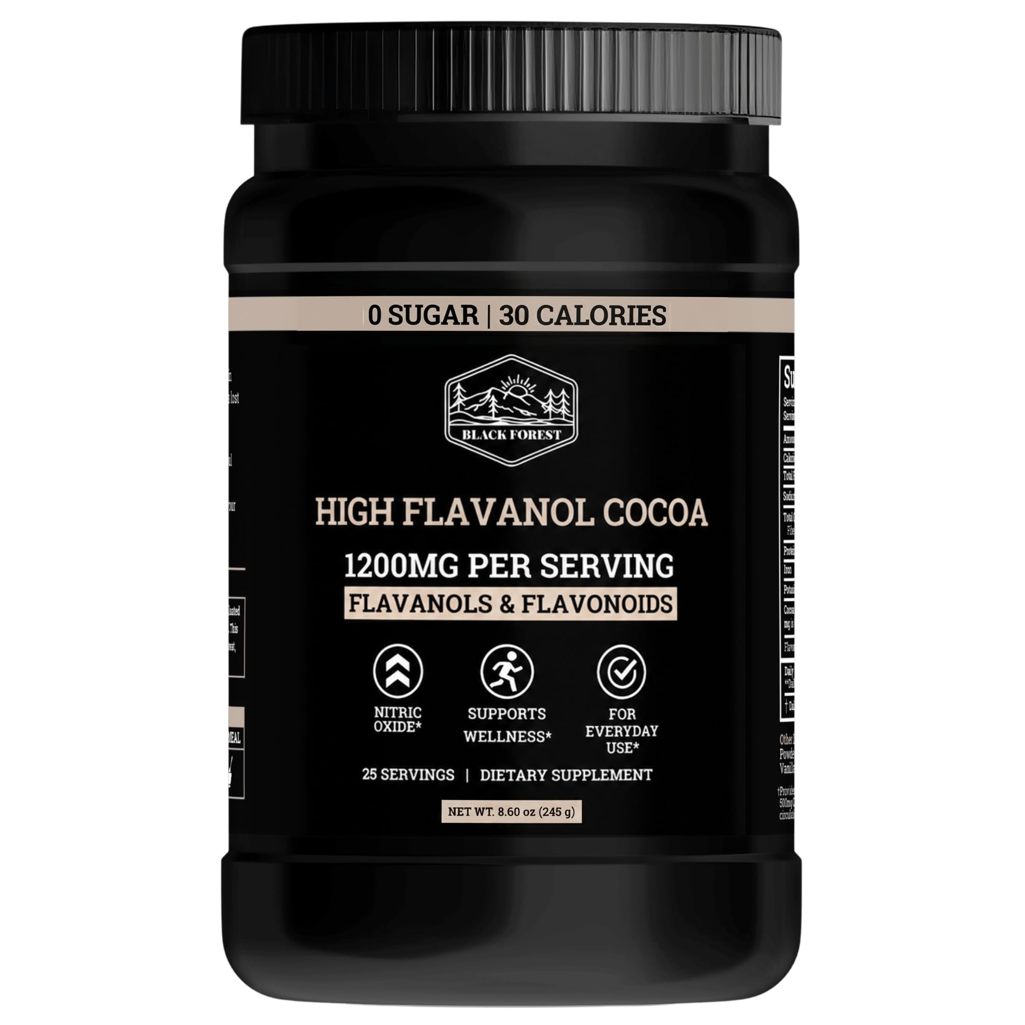 Black Forest empaque frontal mostrando la marca y beneficio de alta concentración