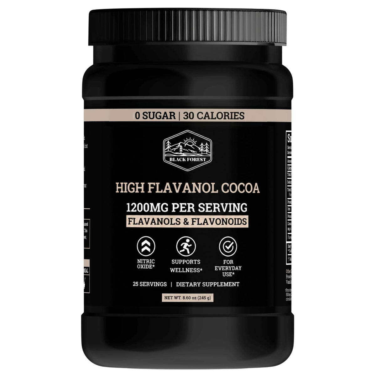 Black Forest empaque frontal mostrando la marca y beneficio de alta concentración