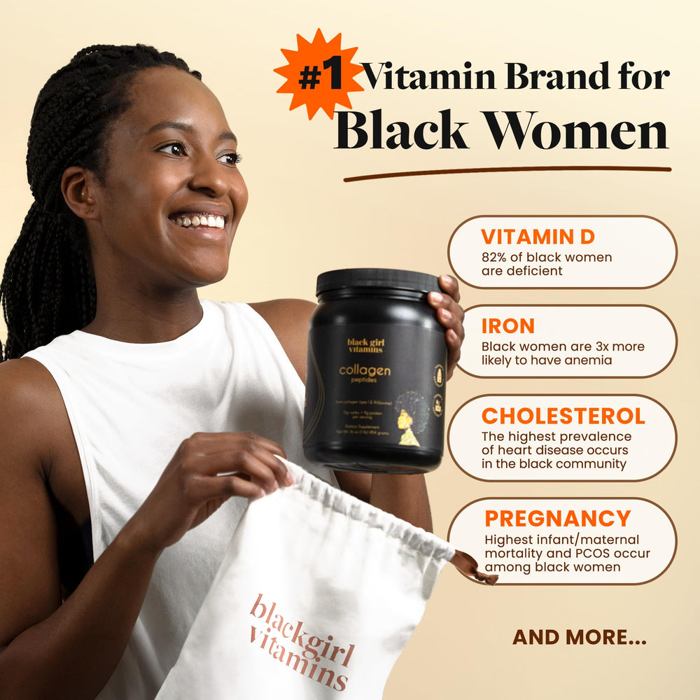 Black Girl Vitamins en cocina con taza, integración práctica en rutina diaria