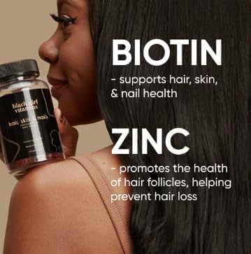 Black Girl Vitamins comparativa de tamaño para referencia de porción