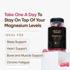 Black Girl Vitamins etiqueta con información nutricional clara