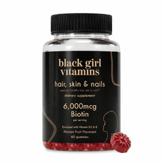 Black Girl Vitamins envase frontal con diseño y beneficio visual