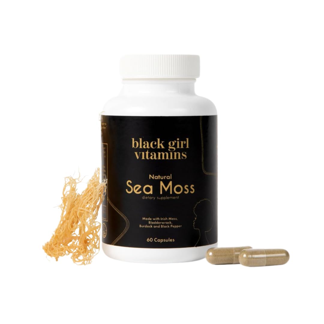 Black Girl Vitamins envase frontal y beneficios visibles