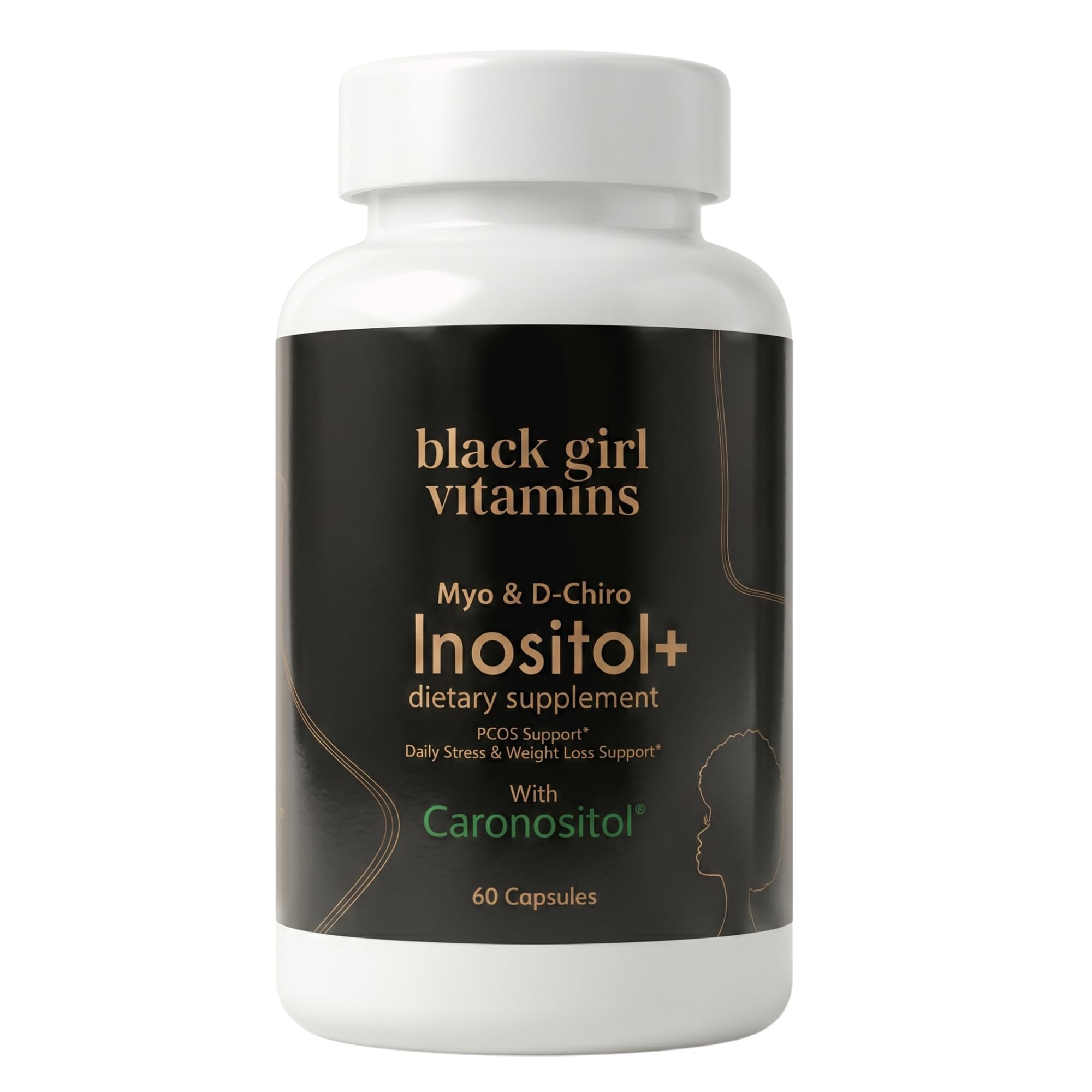 Black Girl Vitamins envase frontal mostrando etiqueta clara y beneficios