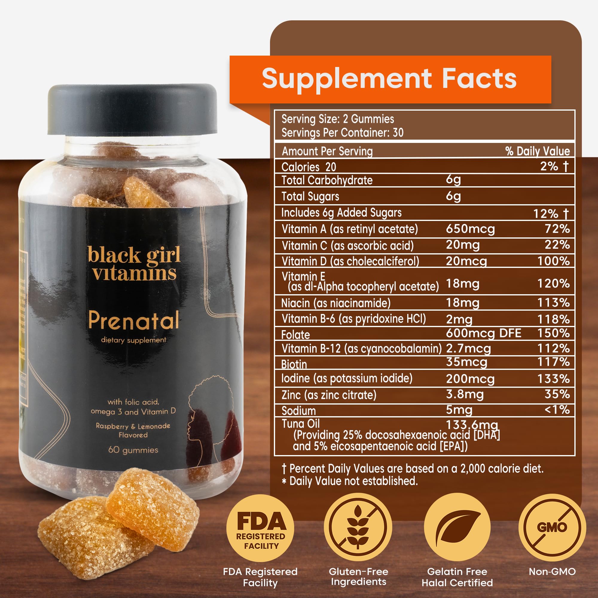 Black Girl Vitamins gomita en primer plano, textura masticable y fácil ingestión