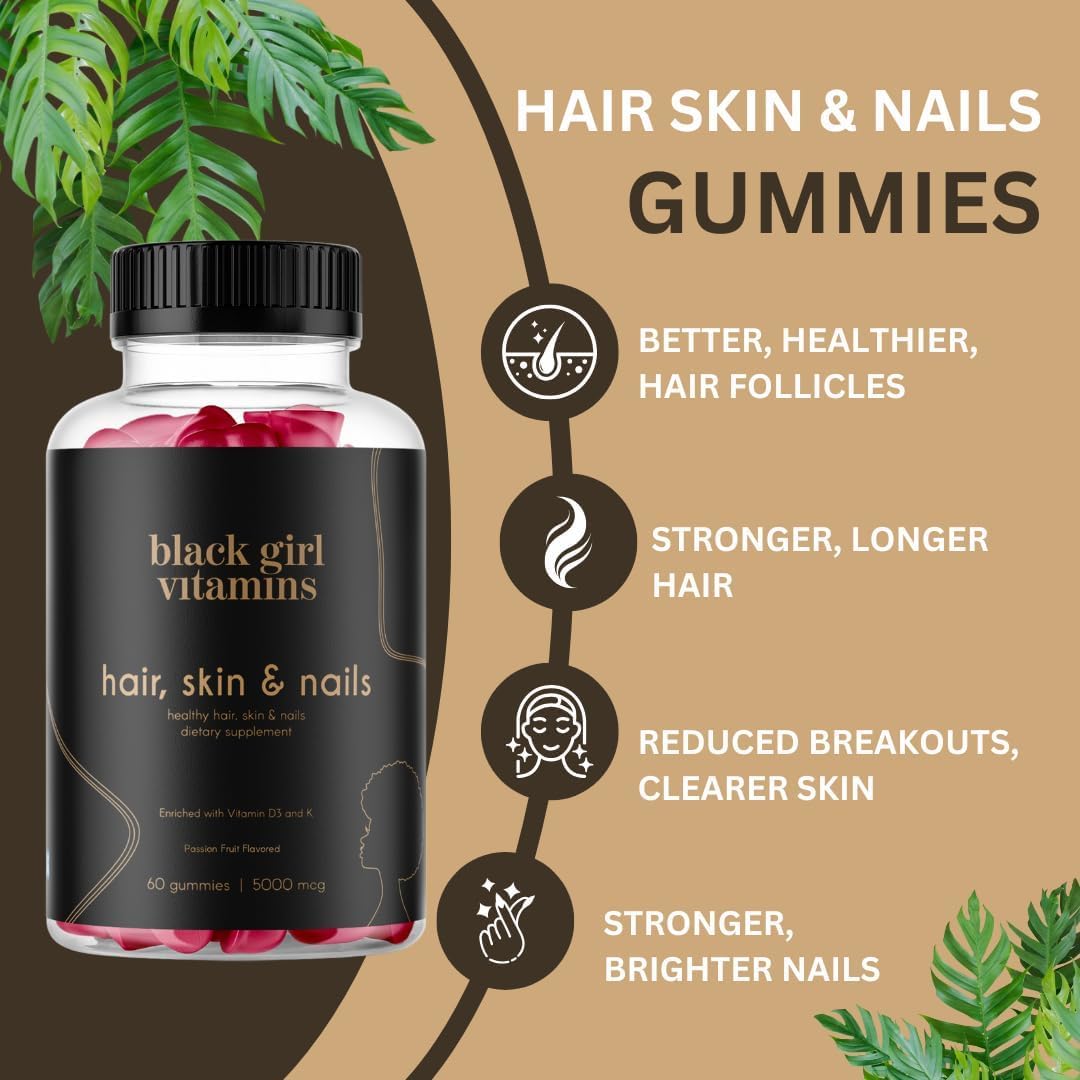 Black Girl Vitamins textura de la gomita resaltando sabor maracuyá