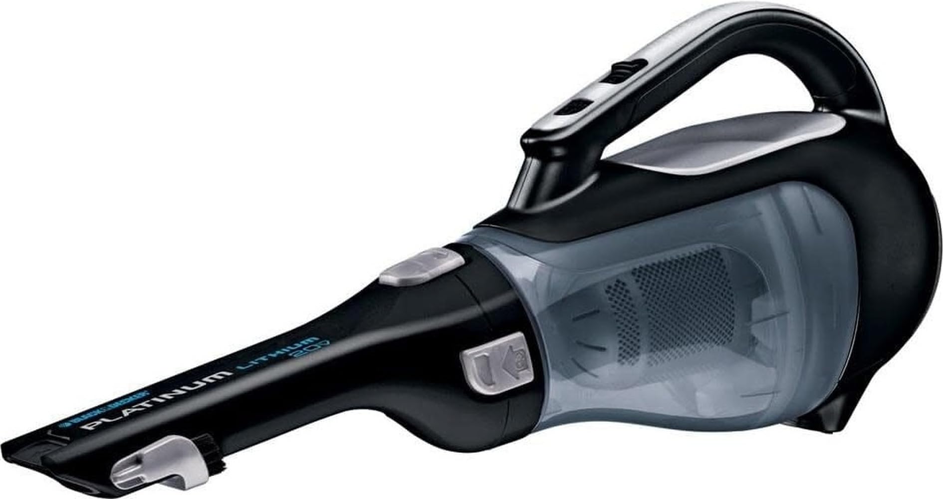 BLACK+DECKER front view handheld vacuum showing compact design and powerful portability