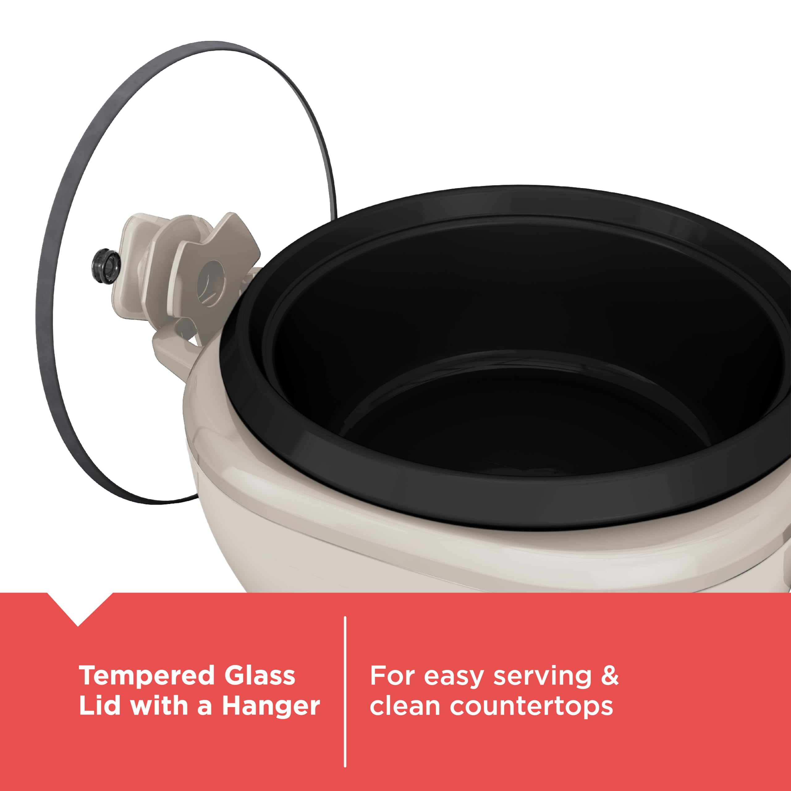 BLACK+DECKER comparación de tamaño 6 tazas para porciones familiares