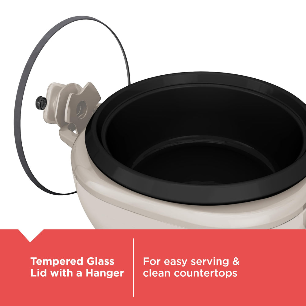 BLACK+DECKER comparación de tamaño 6 tazas para porciones familiares
