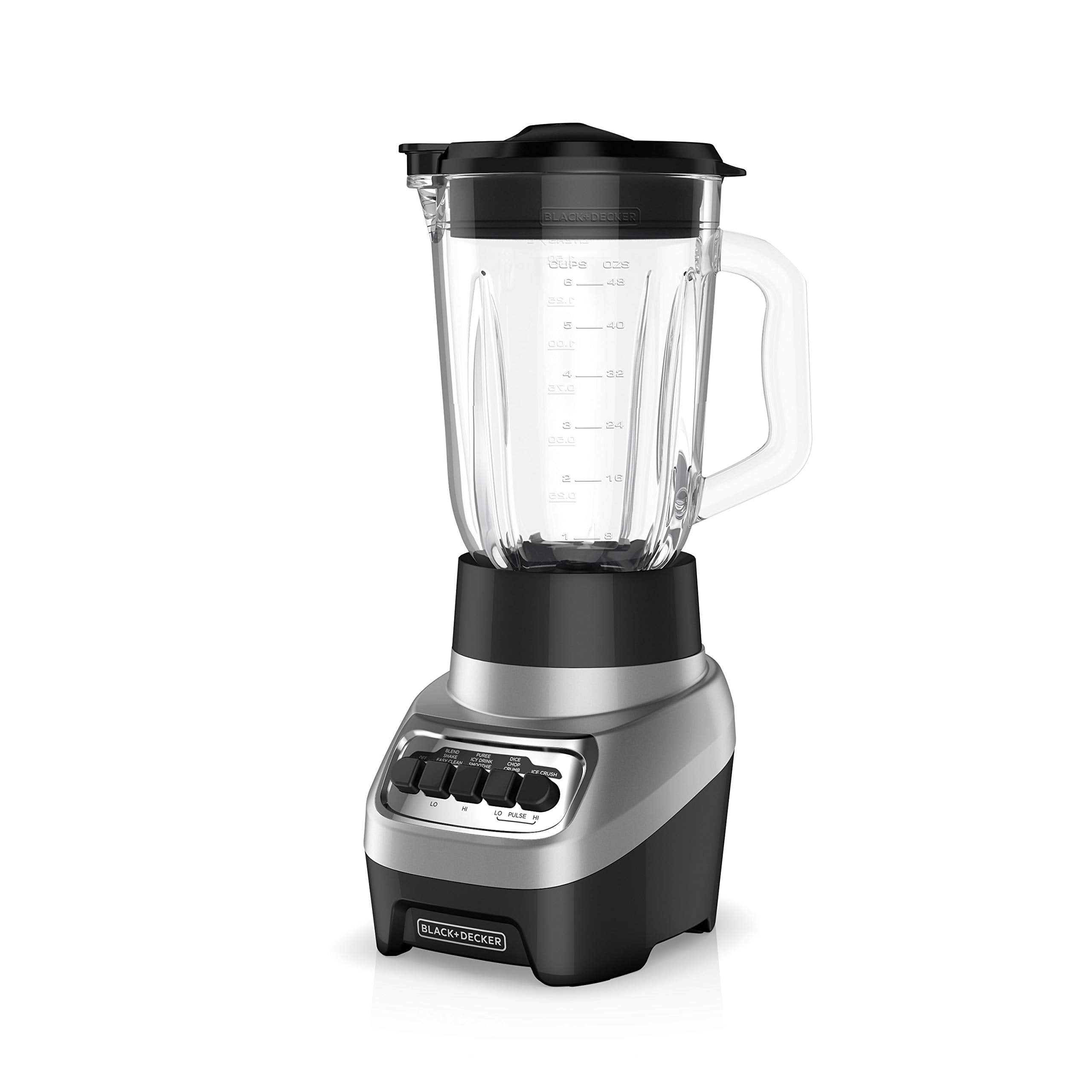 BLACK+DECKER PowerCrush frontal con jarra de vidrio, versátil y duradera