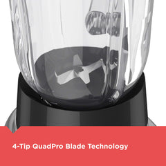 BLACK+DECKER PowerCrush textura de batido en jarra, mezcla homogénea rápida