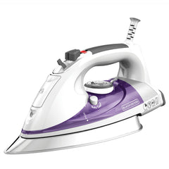 BLACK+DECKER iron front view showing ergonomic handle and sleek design benefit fast handling