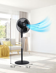 BLACK+DECKER side profile highlighting adjustable height for targeted airflow