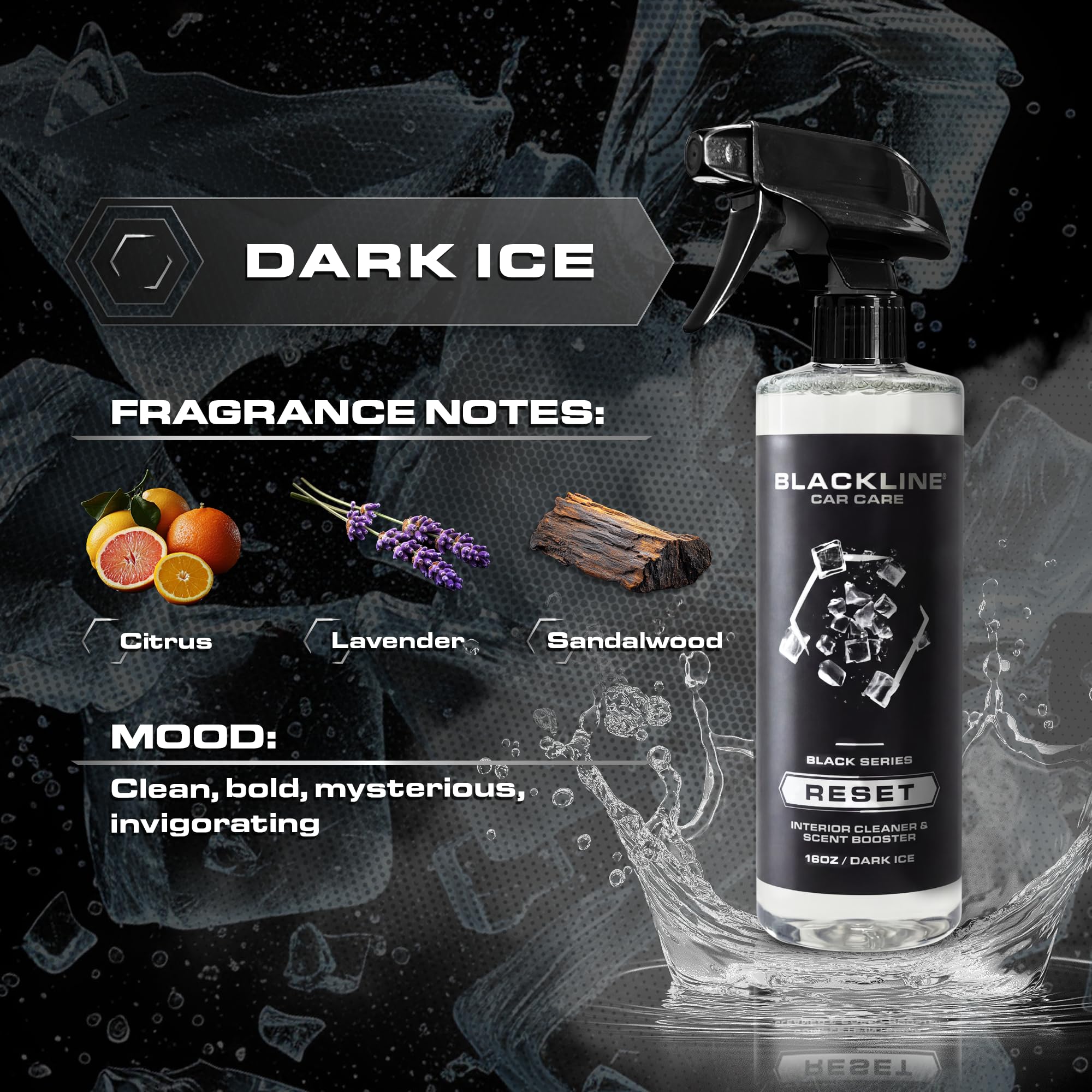 Blackline Reset label detail displaying ingredients and made-in-USA assurance
