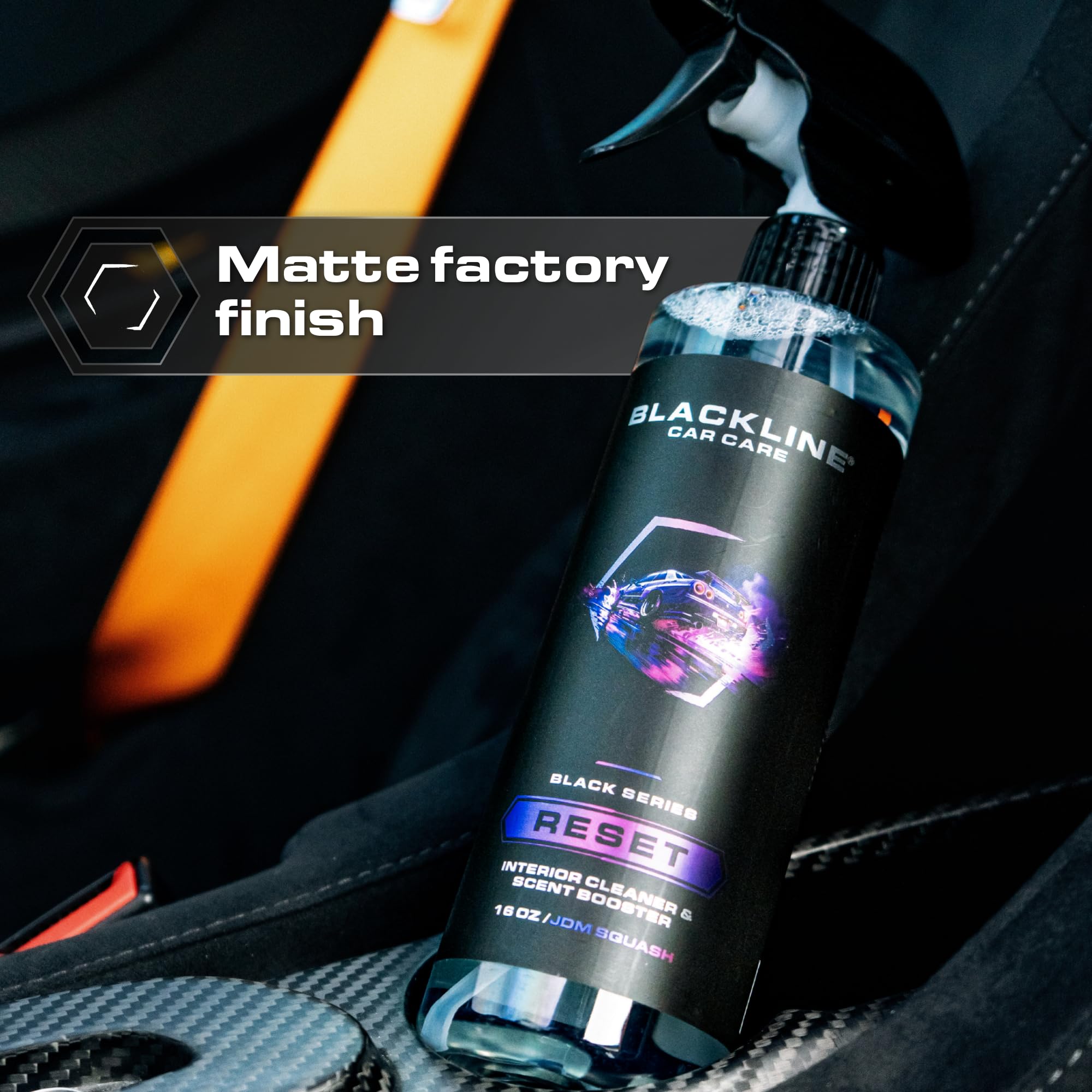 Blackline Reset comparación de tamaño indicando fácil almacenamiento en vehículo