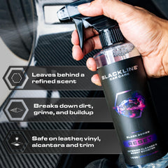 Blackline Reset espuma y textura en superficie que ilustra limpieza eficaz