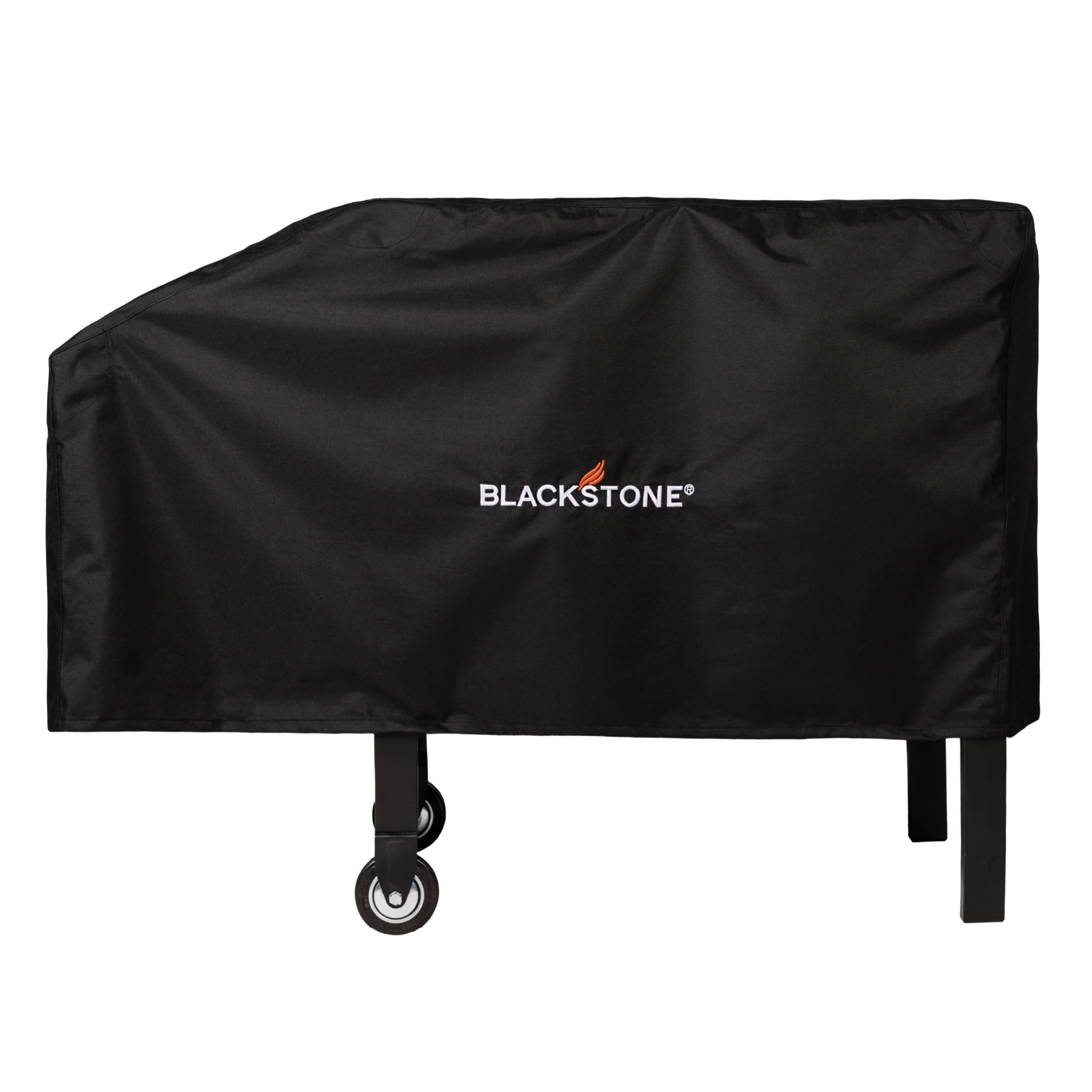 BLACKSTONE vista frontal de la funda 28" protegiendo la plancha contra lluvia