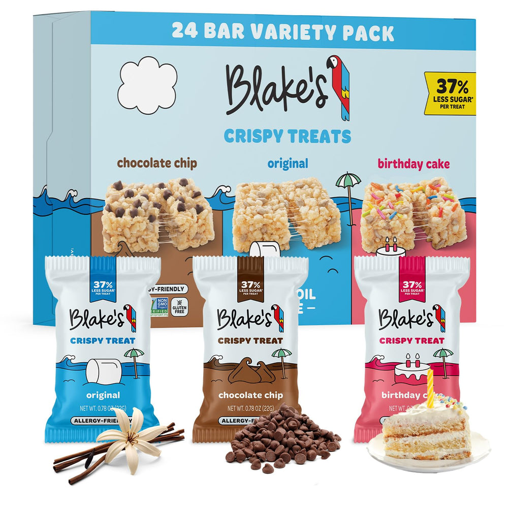 Blake's Seed Based empaque frontal mostrando pack de 24 unidades y conveniencia