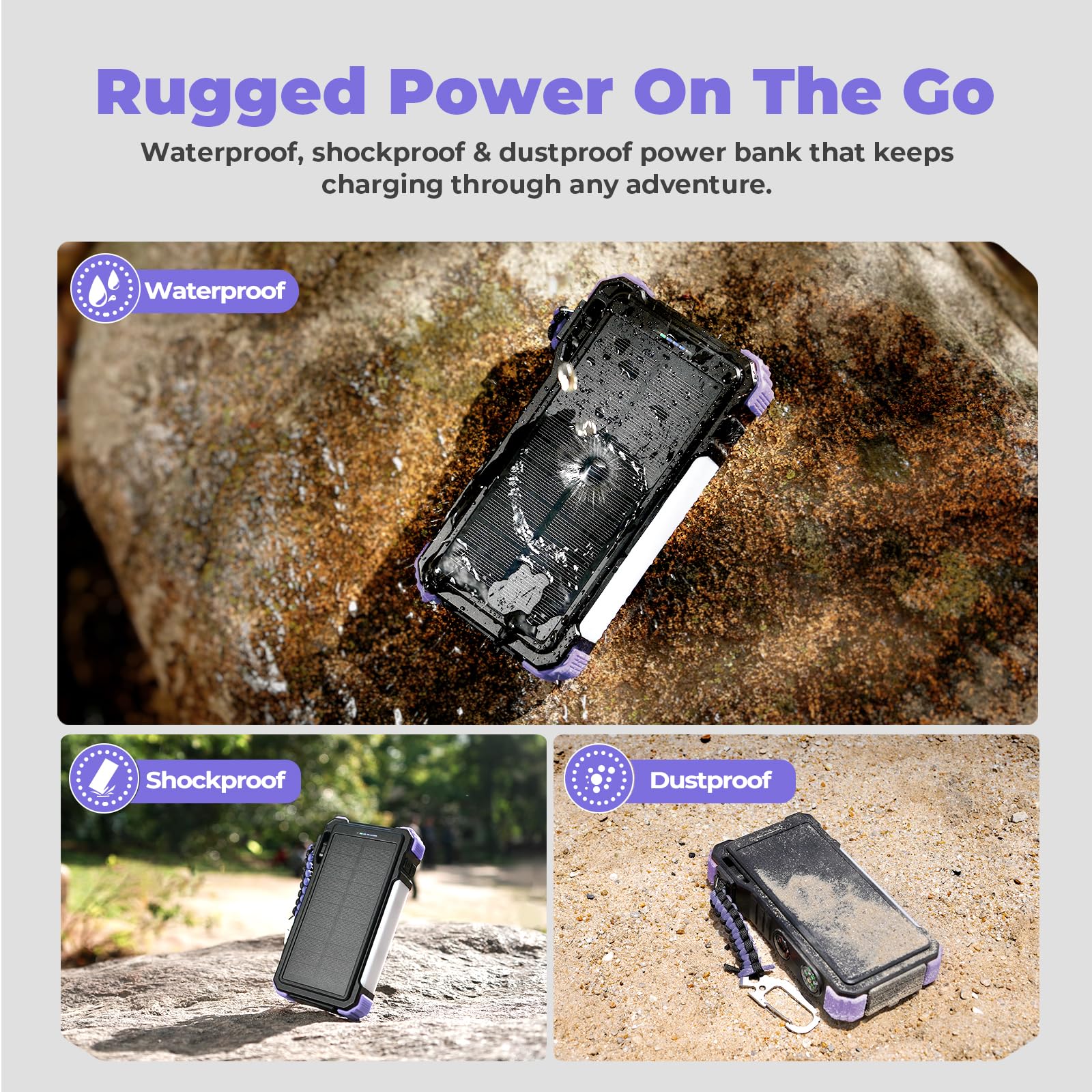 BLAVOR next to a smartphone for scale, compact high-capacity power in one device