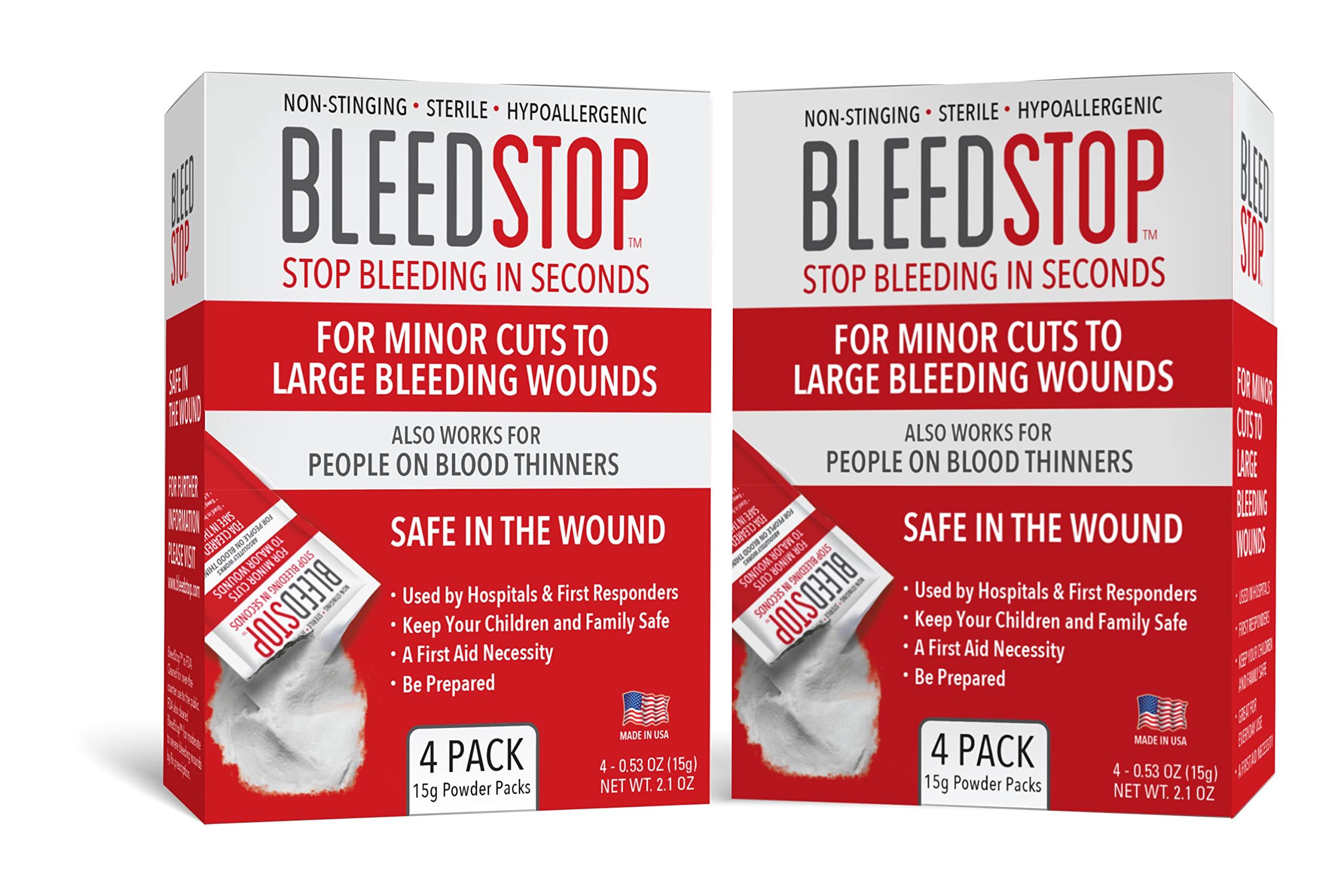 BleedStop front packaging showing brand and multipack for quick identification and readiness