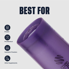 BlenderBottle base redondeada demostrando mezcla completa sin residuos