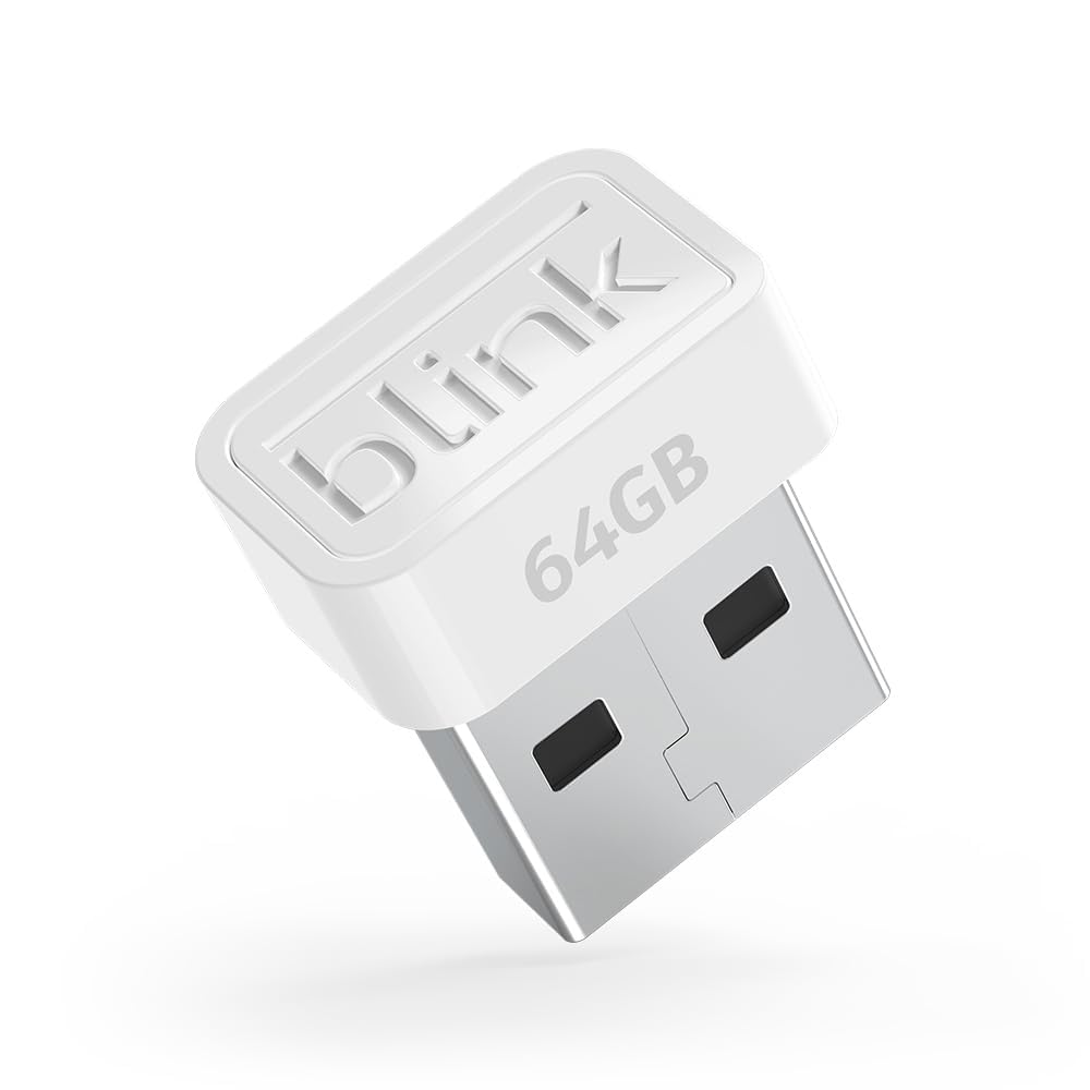 Blink unidad USB frontal 64 GB mostrando el conector y capacidad de almacenamiento
