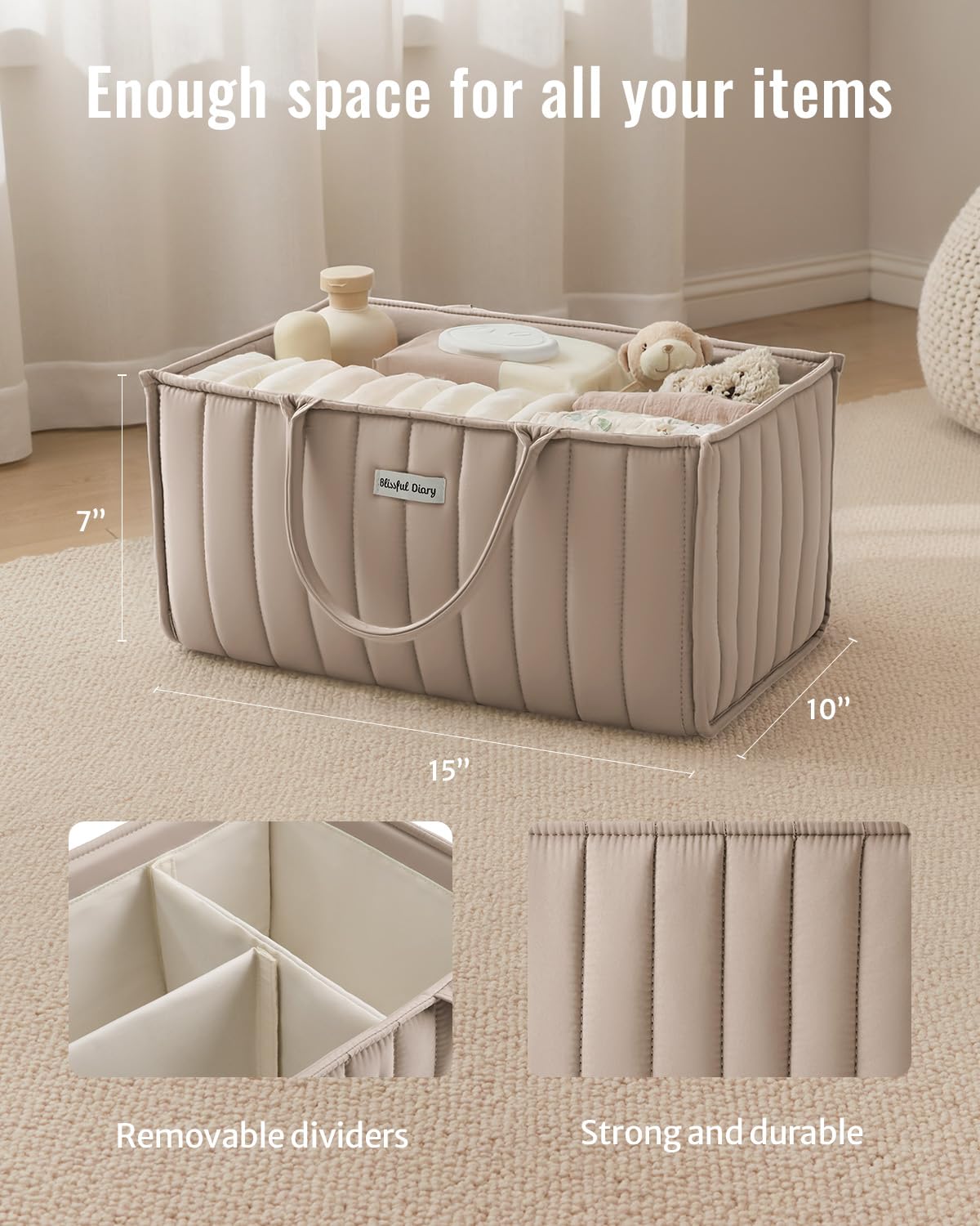 Blissful Diary asas ergonómicas que facilitan transportar la caddy