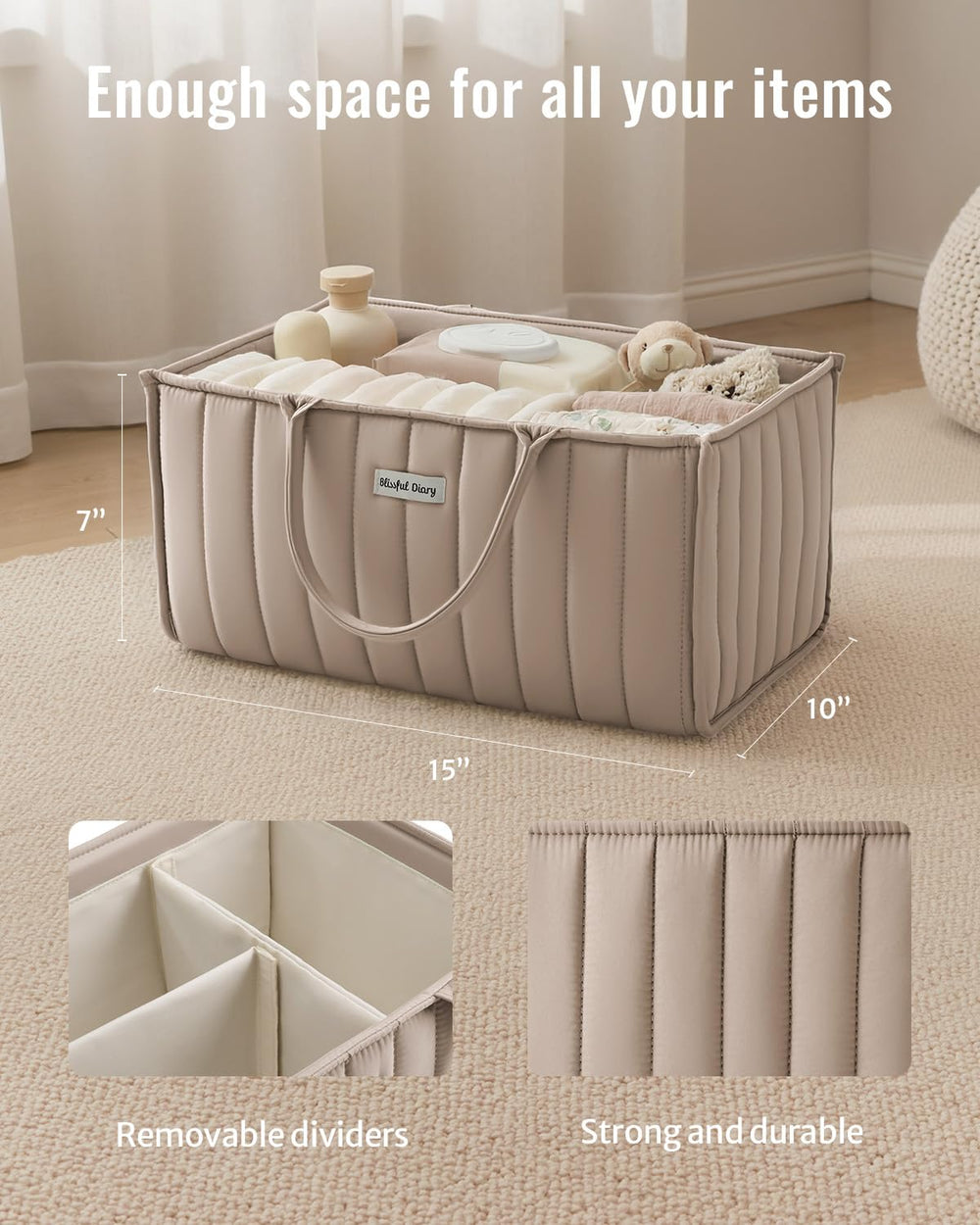 Blissful Diary asas ergonómicas que facilitan transportar la caddy