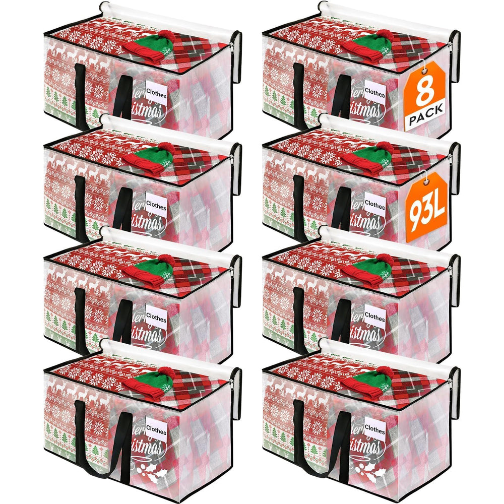BlissTotes pack frontal mostrando 8 bolsas, solución de almacenamiento eficiente