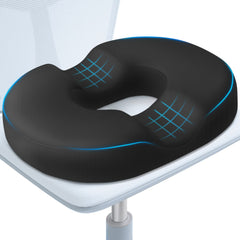 BlissTrends cojín donut frontal mostrando forma ergonómica y comodidad