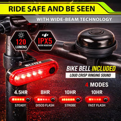 BLITZU bike bell close-up highlighting tactile button for clear rider signaling
