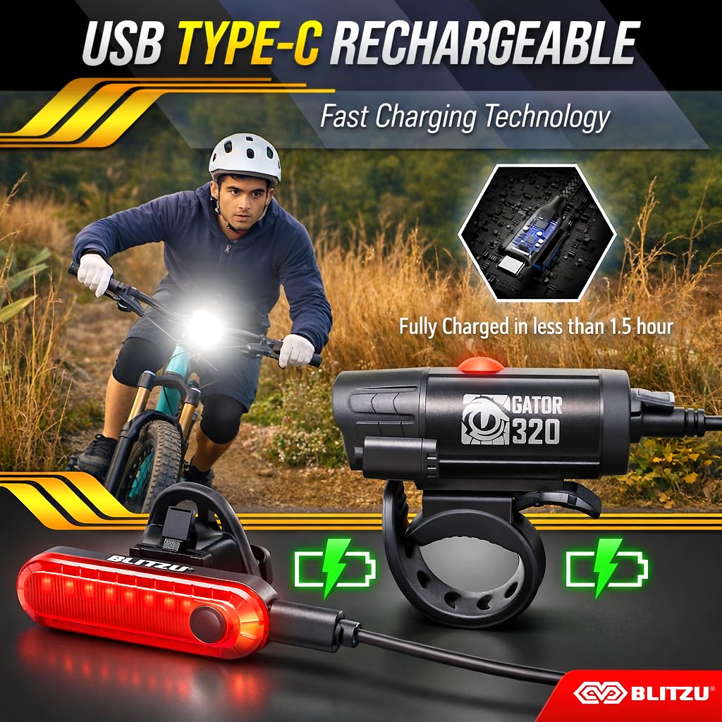 BLITZU complete setup on commuter bike illustrating daily urban ride readiness