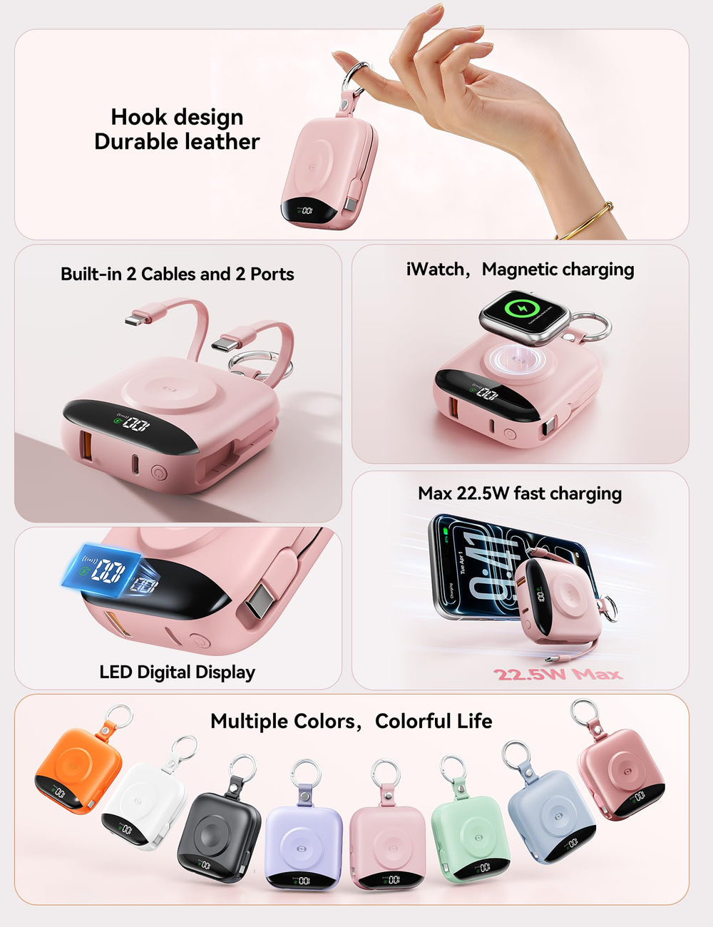 BLJIB keyring loop clipped to backpack for hands-free portability benefit