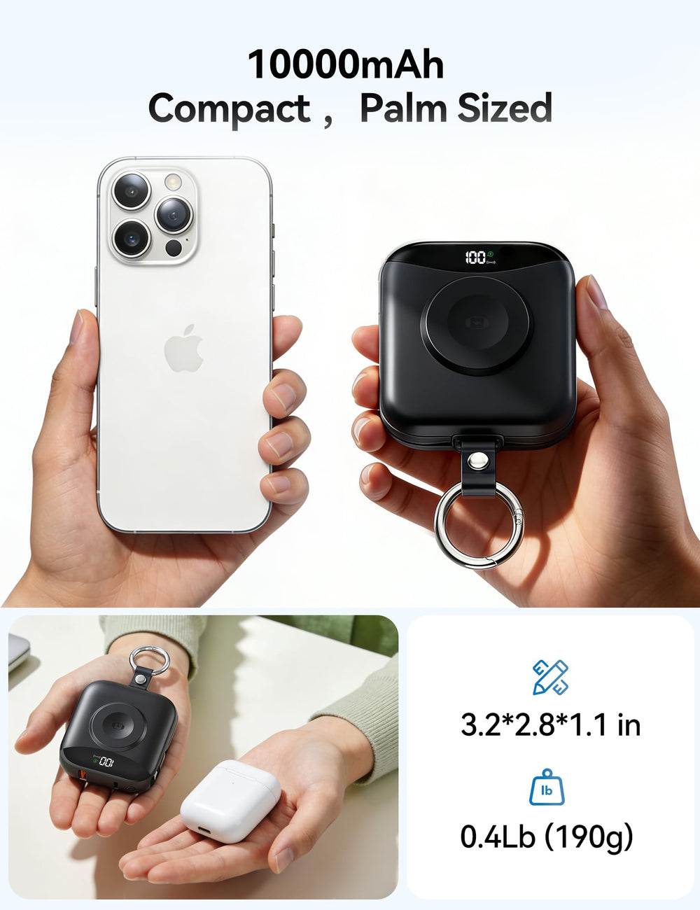 BLJIB pantalla LED indicando porcentaje de batería para control preciso