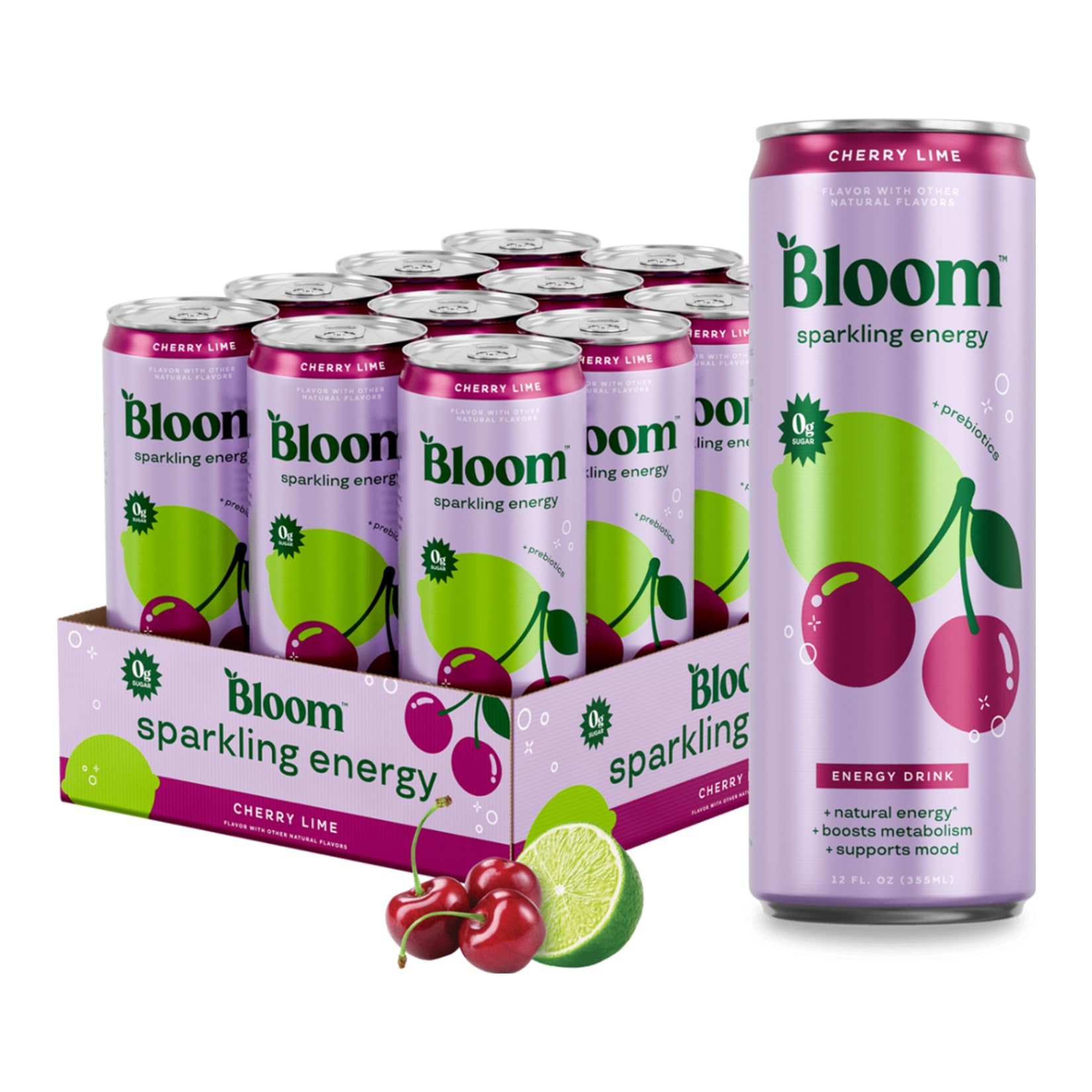 Bloom Nutrition frontal del pack de 12 latas mostrando diseño y ahorro