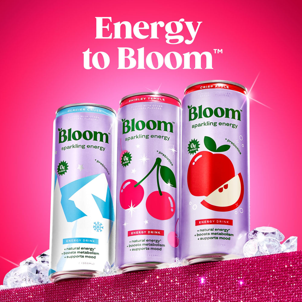 Caja completa de 12 latas Bloom Nutrition lista para almacenamiento o venta