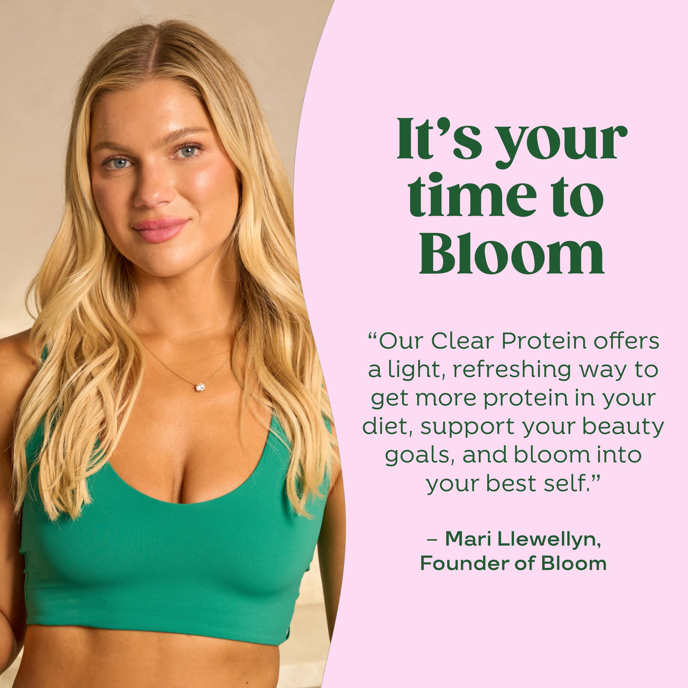 Bloom Nutrition drink in outdoor setting conveying portable refreshing hydration