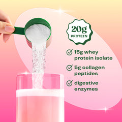 Bloom Nutrition scoop with powder illustrating single serving size convenience
