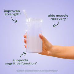 Bloom Nutrition polvo mezclado en batido listos para consumo tras entrenamiento