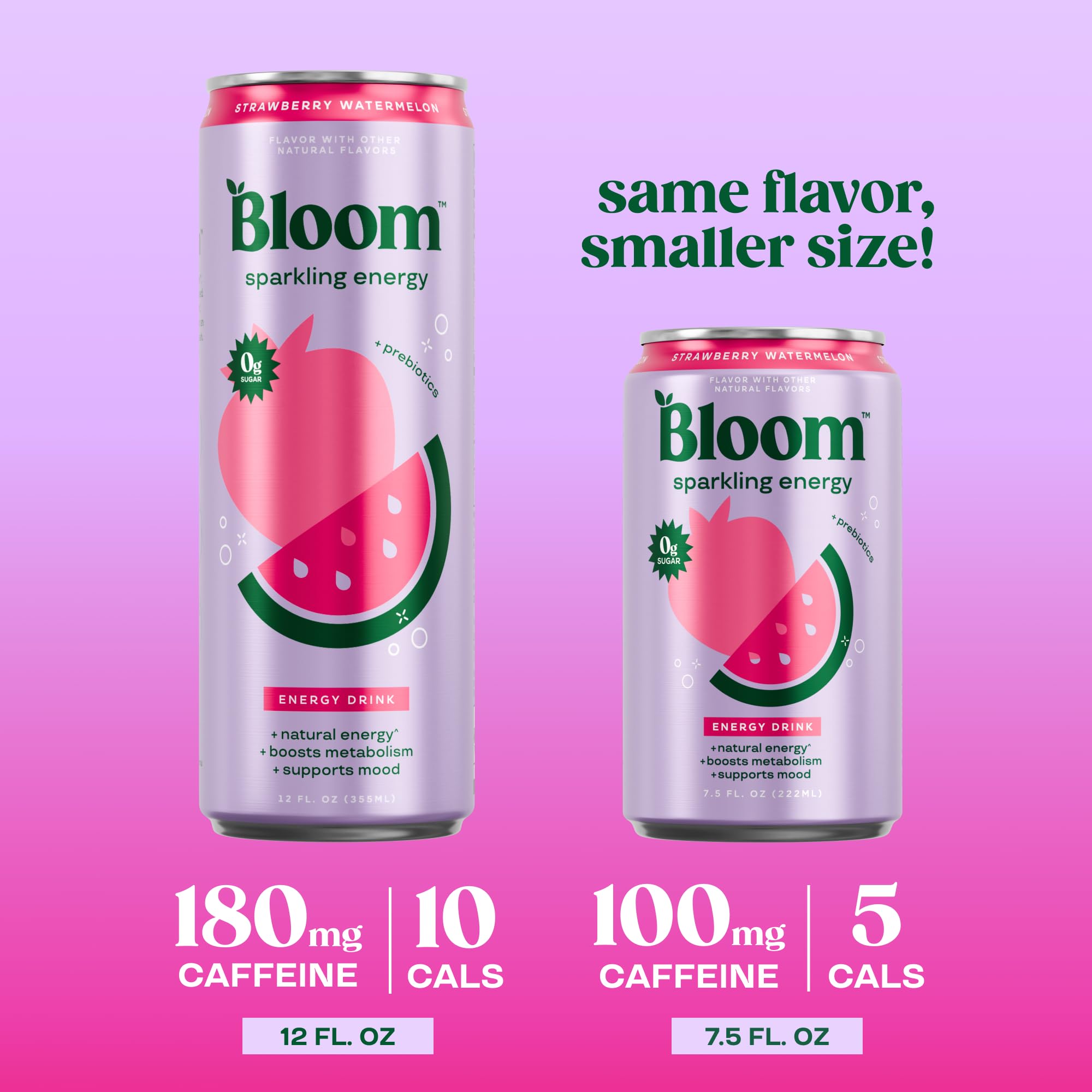 Bloom Nutrition lata en mano para comparar tamaño y portabilidad