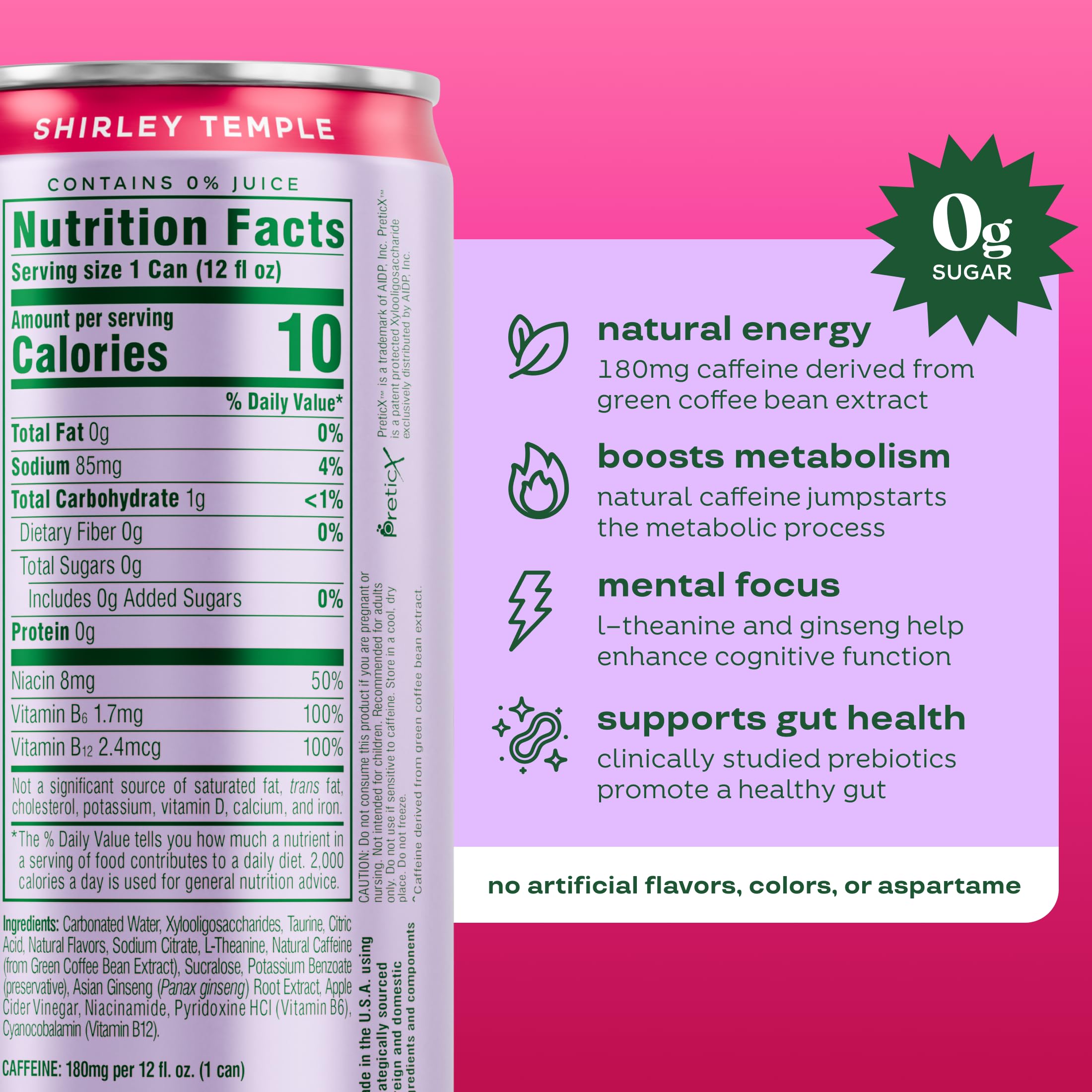 Primer plano de la etiqueta de Bloom Nutrition con lista de ingredientes visibles
